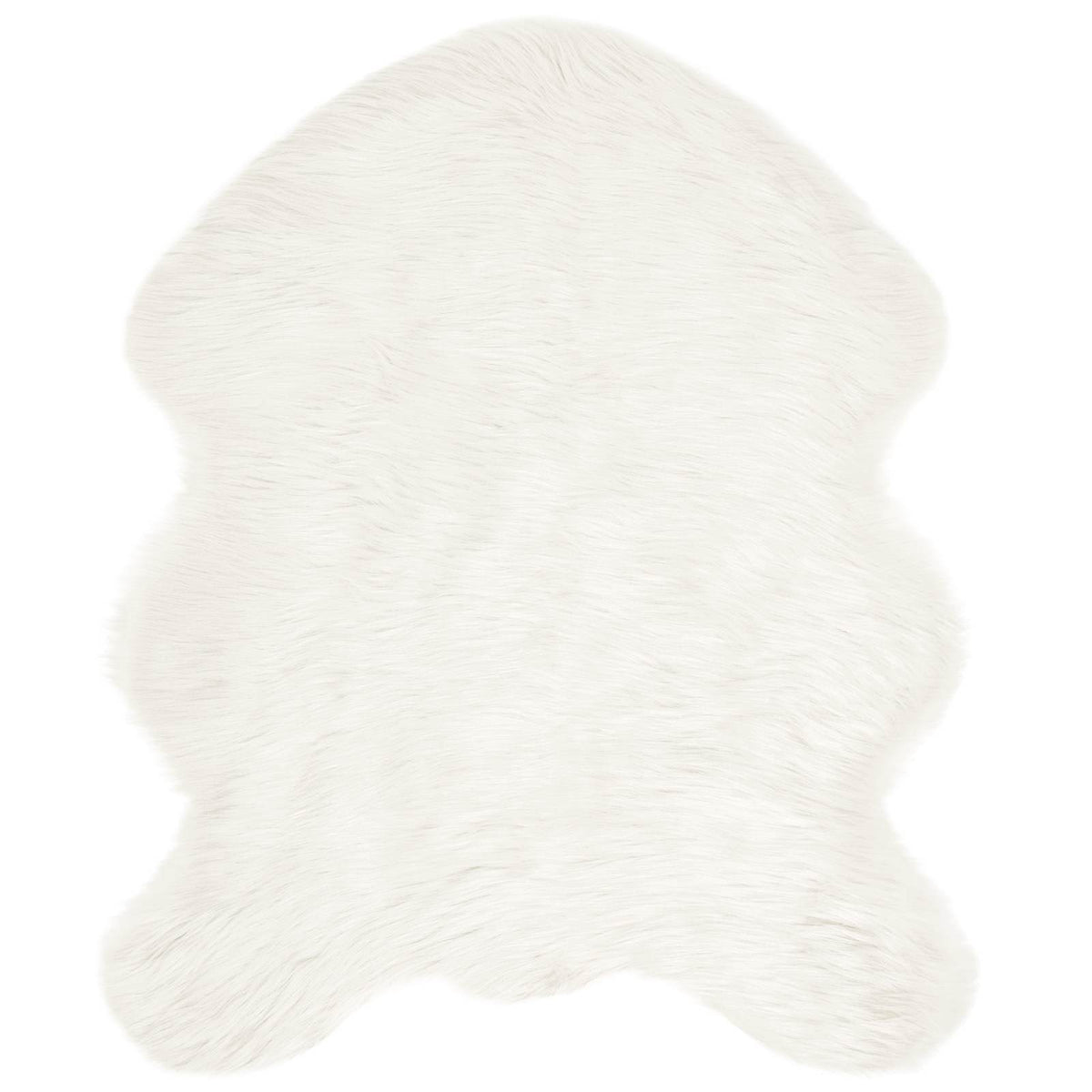 Vidaxl nep schapenvacht tapijt tafalla wit 50 x 80 cm polyester