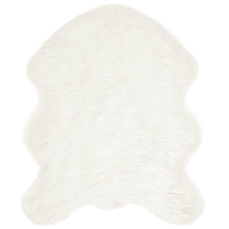 Vidaxl nep schapenvacht tapijt tafalla wit 50 x 80 cm polyester