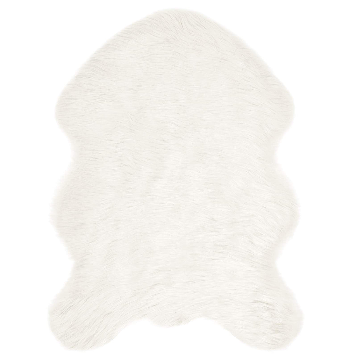 Vidaxl nep schapenvacht tapijt tafalla wit 80 x 120 cm polyester
