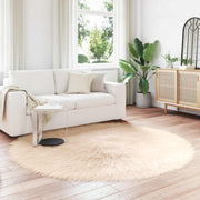 Vidaxl tapijt van imitatie tafalla beige ø 160 cm polyester - afbeelding 1