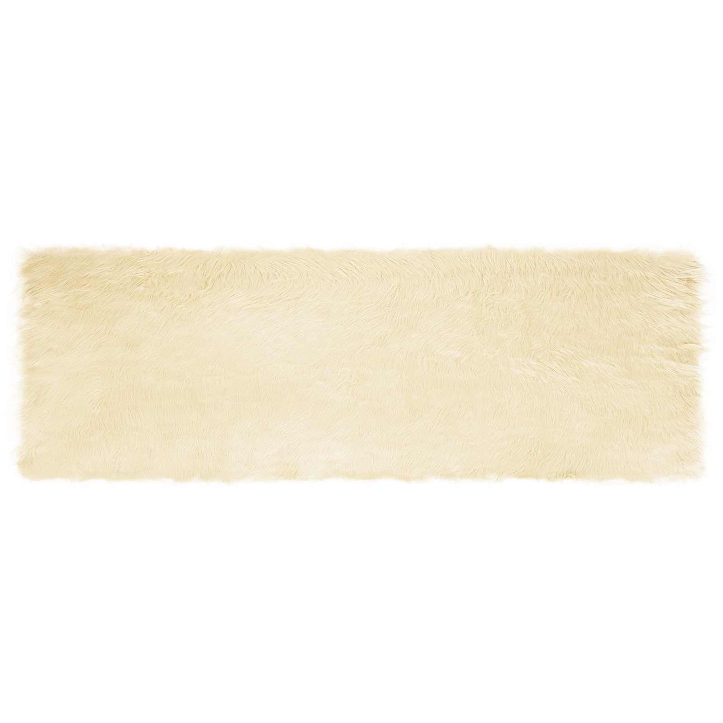 Vidaxl nep schapenvacht tapijt tafalla crème 80 x 250 cm polyester