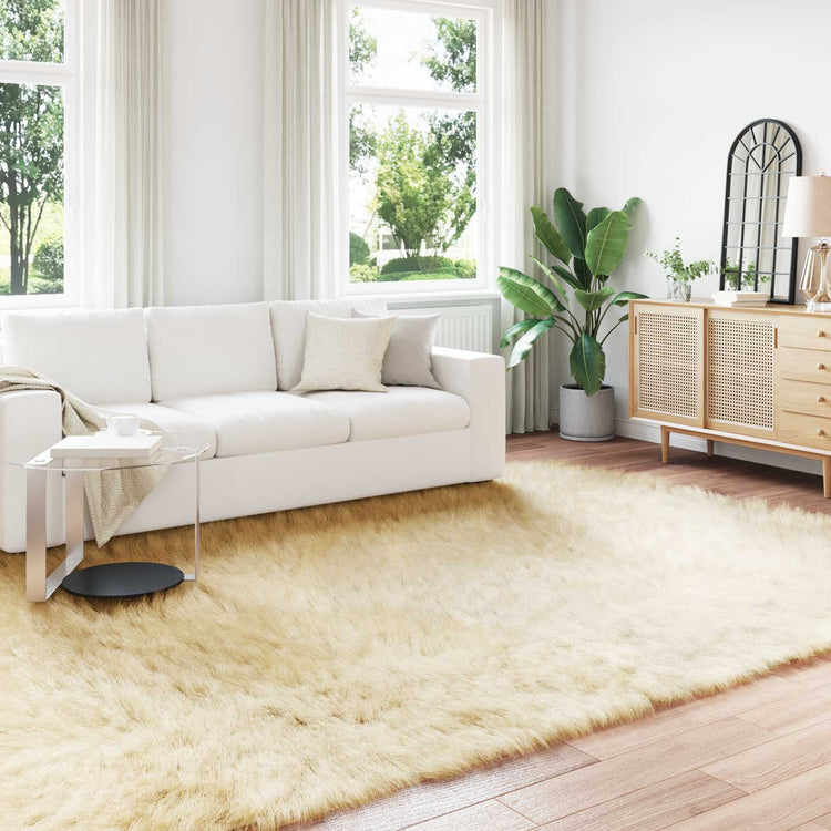 Vidaxl tapijt van imitatie tafalla crèmekleurig 240 x 340 cm polyester