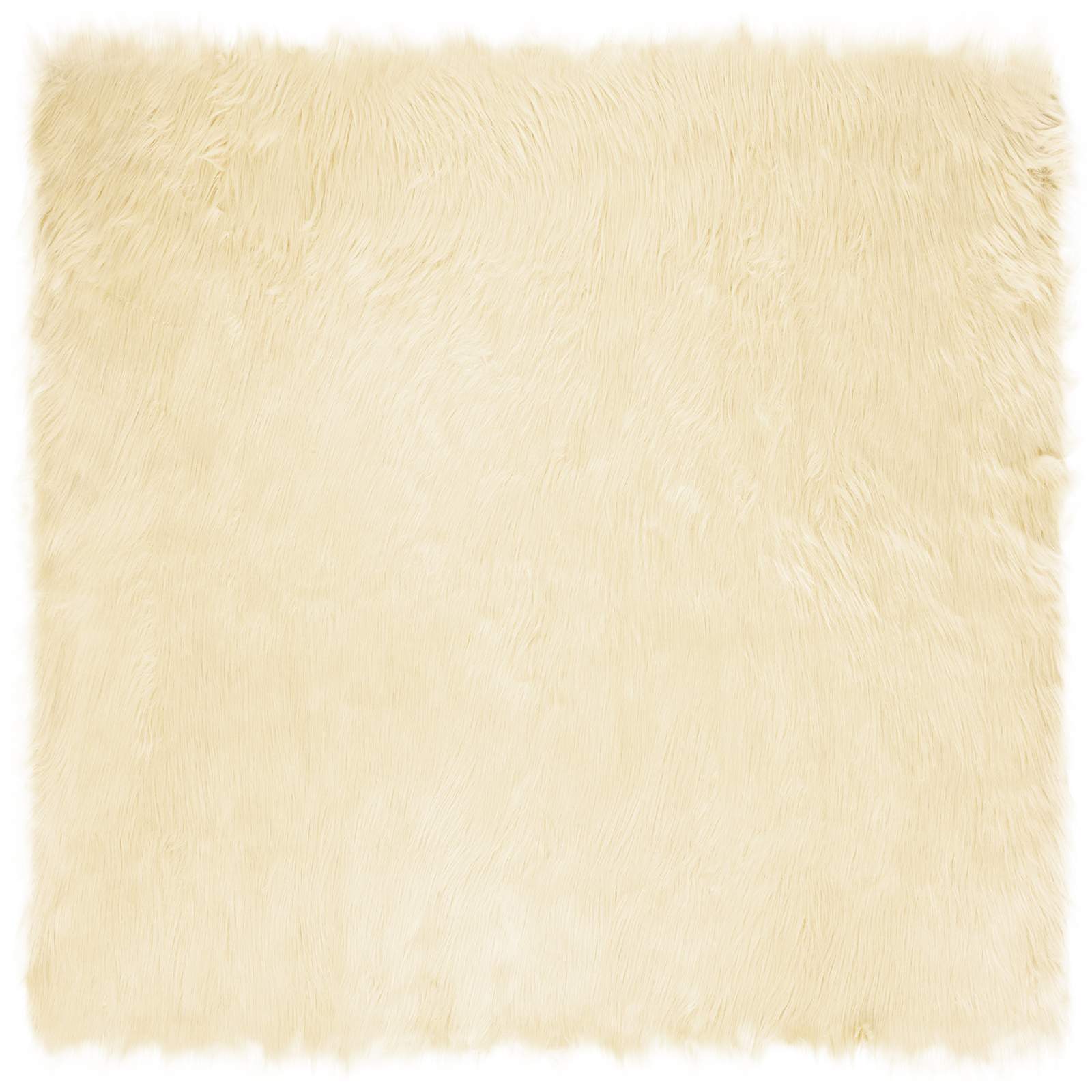 Vidaxl nep schapenvacht tapijt tafalla crème 200 x 200 cm polyester
