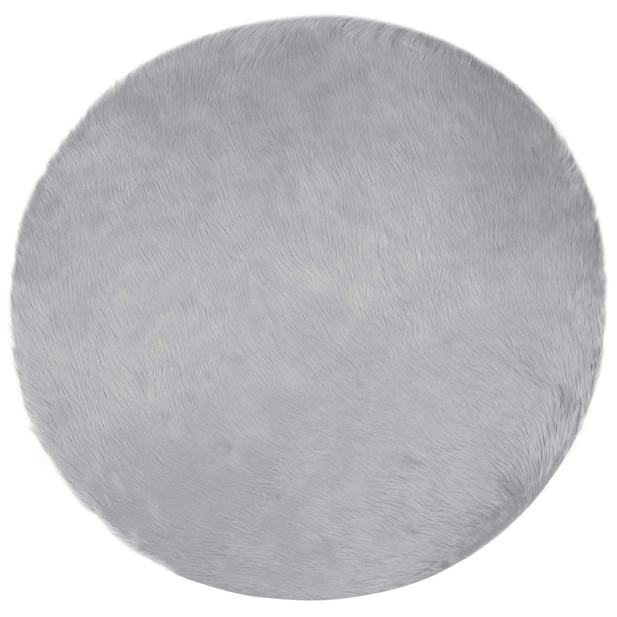 Vidaxl nep schapenvacht tapijt tafalla grijs ø 100 cm polyester