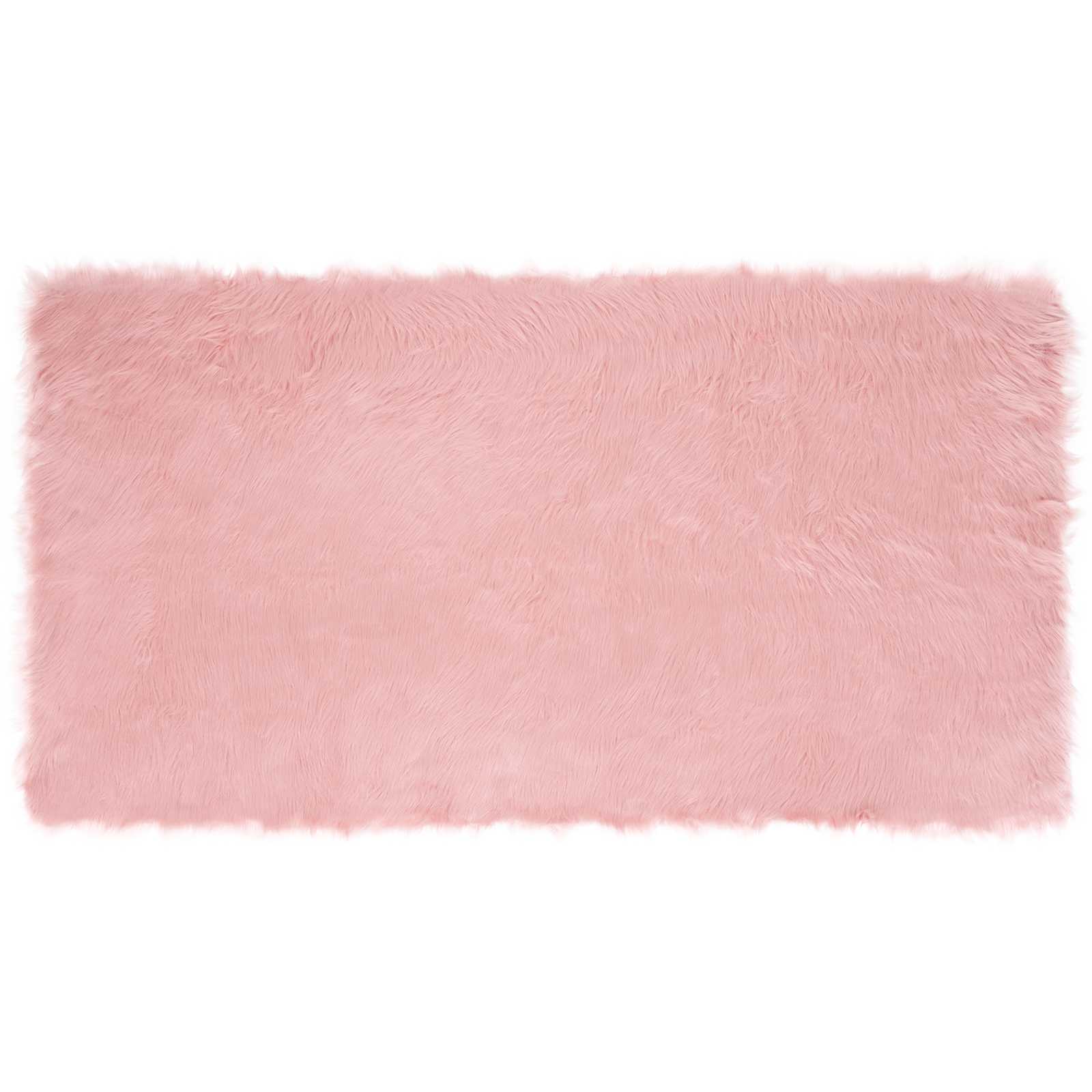 Vidaxl nep schapenvacht tapijt tafalla roze 80 x 150 cm polyester