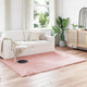 Vidaxl tapijt van imitatie tafalla roze 140 x 200 cm polyester