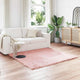Vidaxl tapijt van imitatie tafalla roze 120 x 120 cm polyester