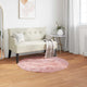 Vidaxl nep schapenvacht tapijt tafalla roze ø 80 cm polyester