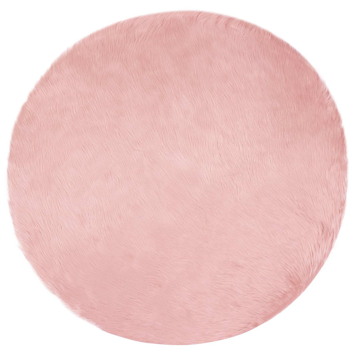 Vidaxl nep schapenvacht tapijt tafalla roze ø 100 cm polyester