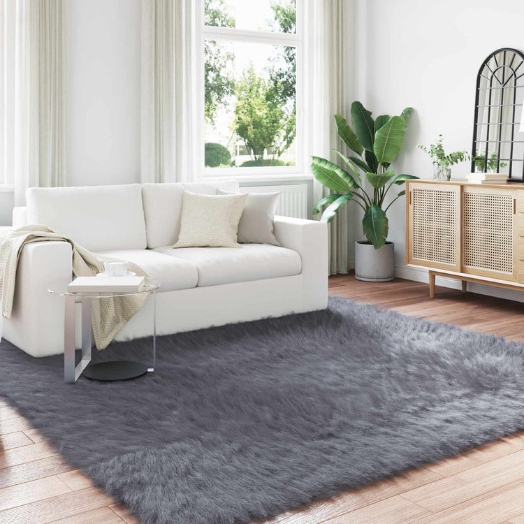 Vidaxl tapijt van imitatie tafalla antracietkleurig 200 x 200 cm