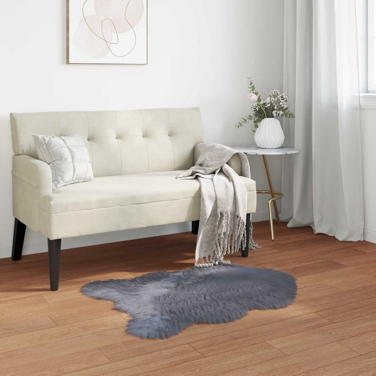 Vidaxl tapijt van imitatie tafalla antracietkleurig 50 x 80 cm