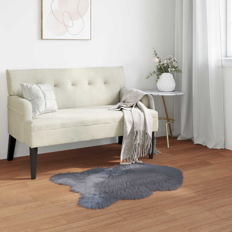 Vidaxl nep schapenvacht tapijt tafalla antraciet 60 x 90 cm polyester