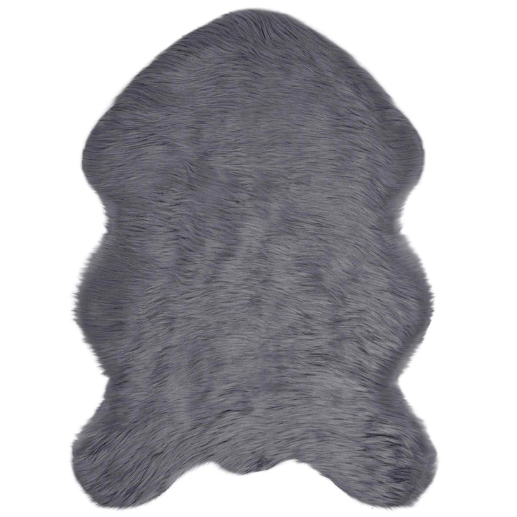 Vidaxl nep schapenvacht tapijt tafalla antraciet 80 x 120 cm polyester