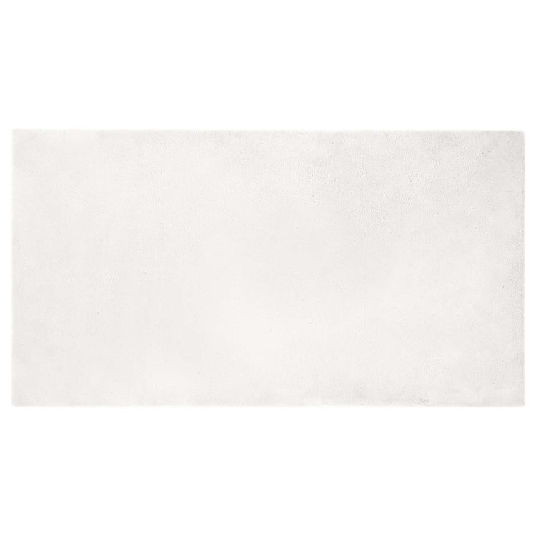 Vidaxl nep konijnenbont tapijt olite wit 80 x 150 cm polyester