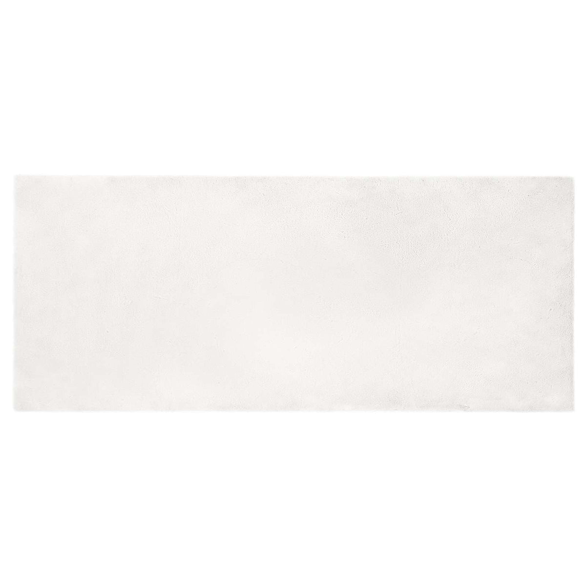 Vidaxl nep konijnenbont tapijt olite wit 80 x 200 cm polyester