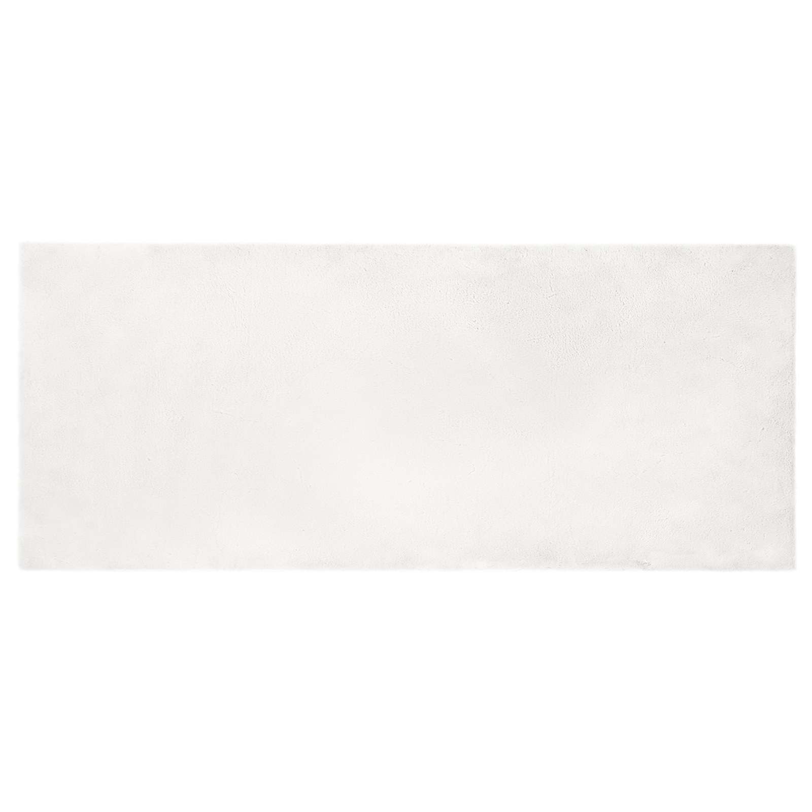Vidaxl nep konijnenbont tapijt olite wit 80 x 200 cm polyester