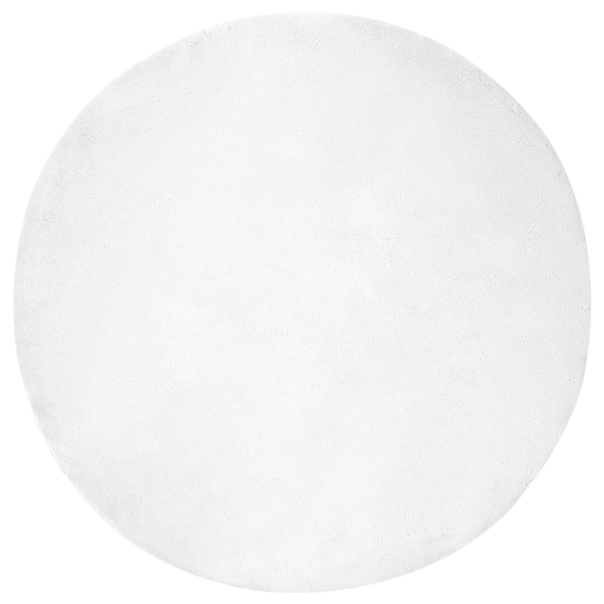 Vidaxl nep konijnenbont tapijt olite wit ø 80 cm polyester
