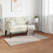 Vidaxl antislip vloerkleed van imitatie konijnenbont olite beige - afbeelding 1