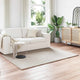 Vidaxl antislip vloerkleed van imitatie konijnenbont olite beige