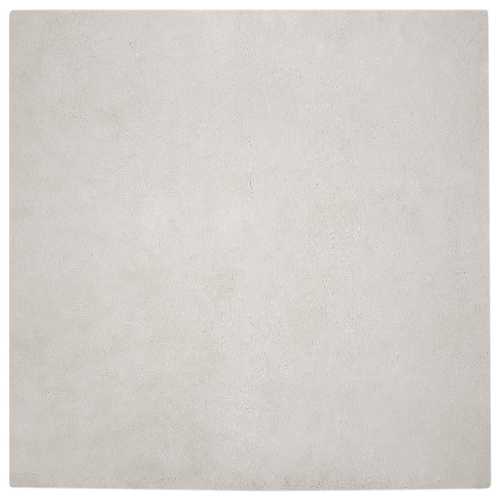 Vidaxl nep konijnenbont tapijt olite beige 120 x 120 cm polyester