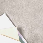 Vidaxl antislip vloerkleed van imitatie konijnenbont olite beige - afbeelding 3