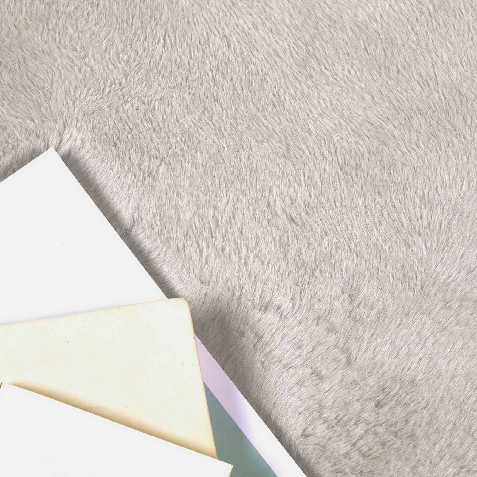 Vidaxl nep konijnenbont tapijt olite beige ø 200 cm polyester