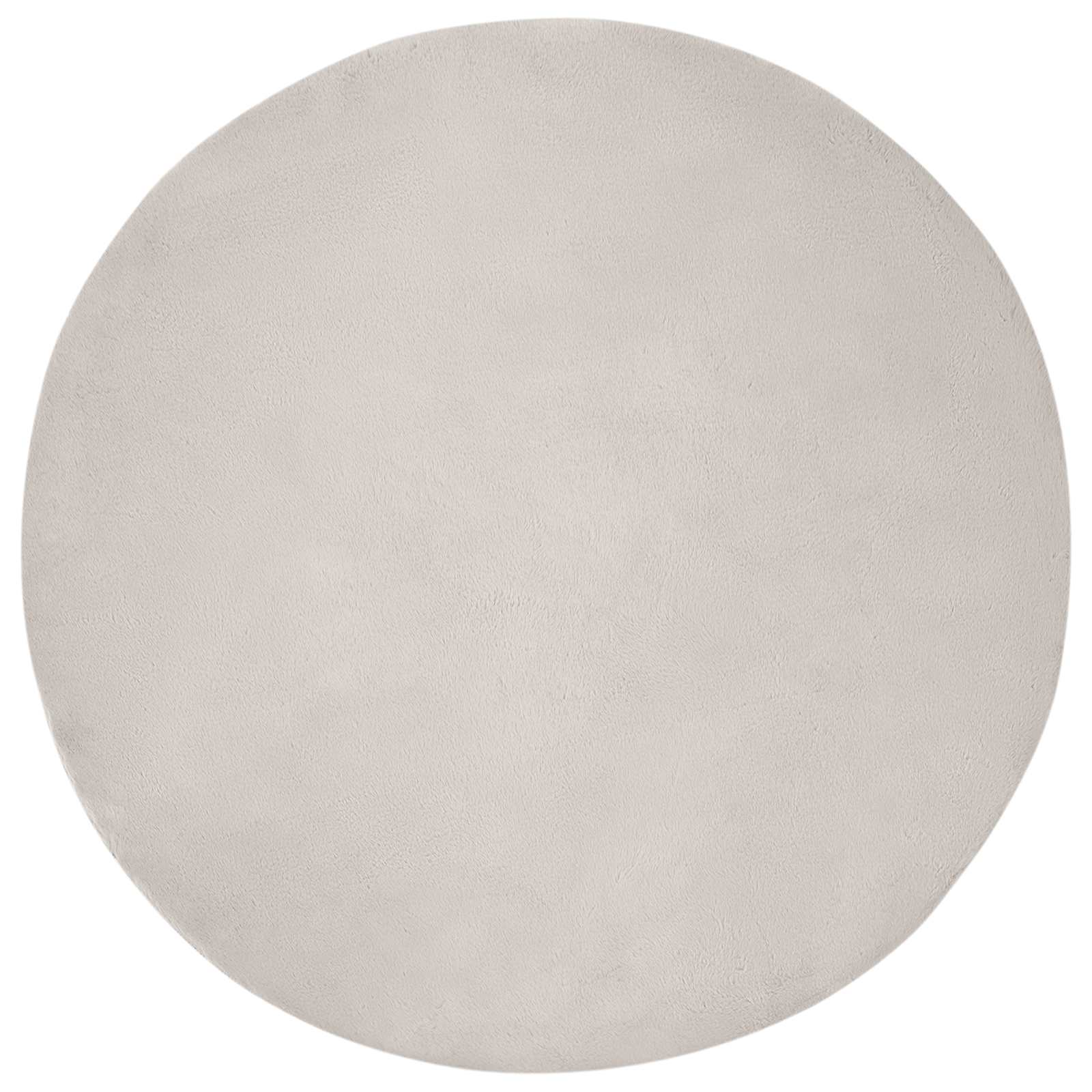 Vidaxl nep konijnenbont tapijt olite beige ø 200 cm polyester