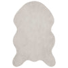 Vidaxl nep konijnenbont tapijt olite beige 50 x 80 cm polyester