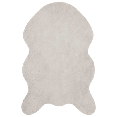 Vidaxl nep konijnenbont tapijt olite beige 60 x 90 cm polyester