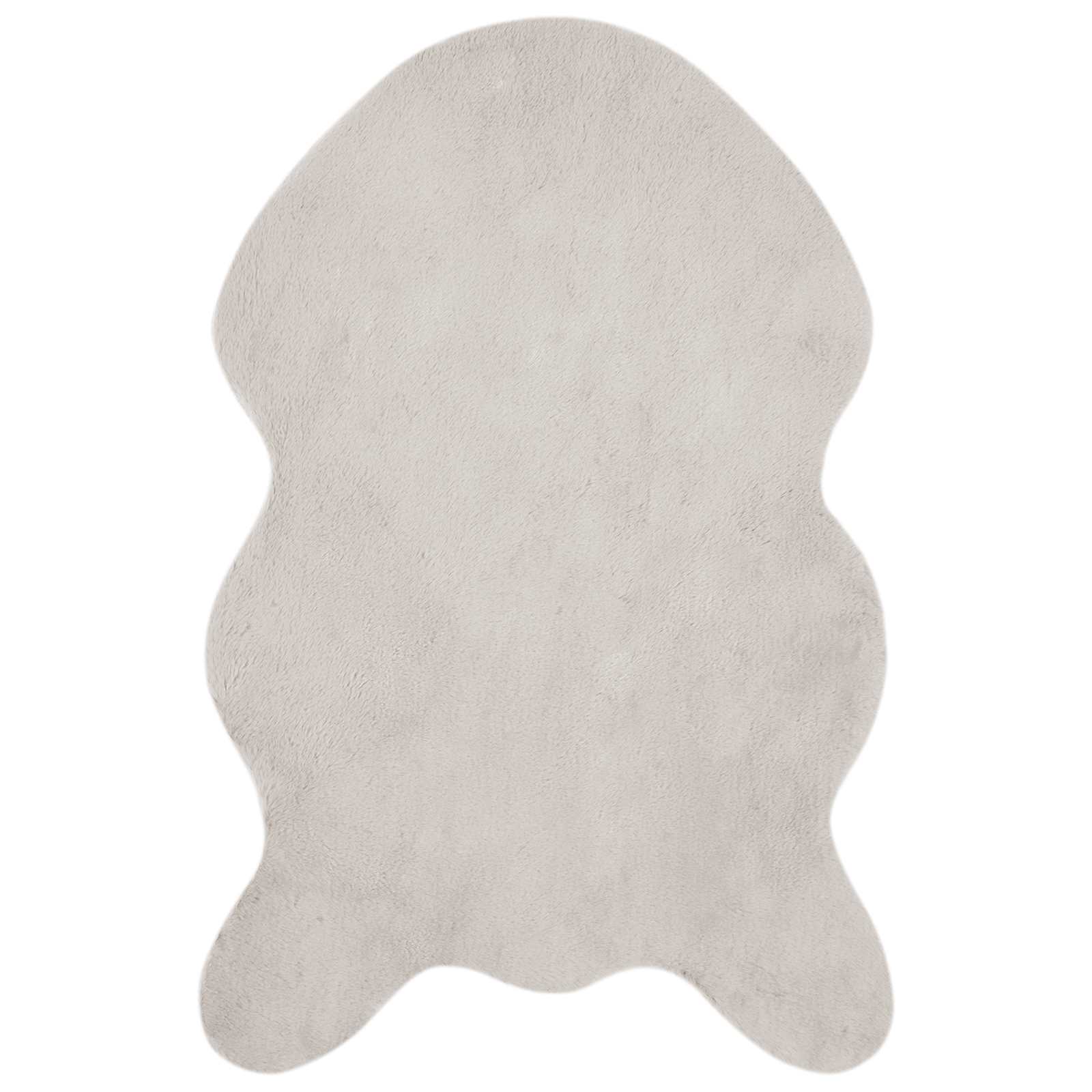 Vidaxl nep konijnenbont tapijt olite beige 80 x 120 cm polyester