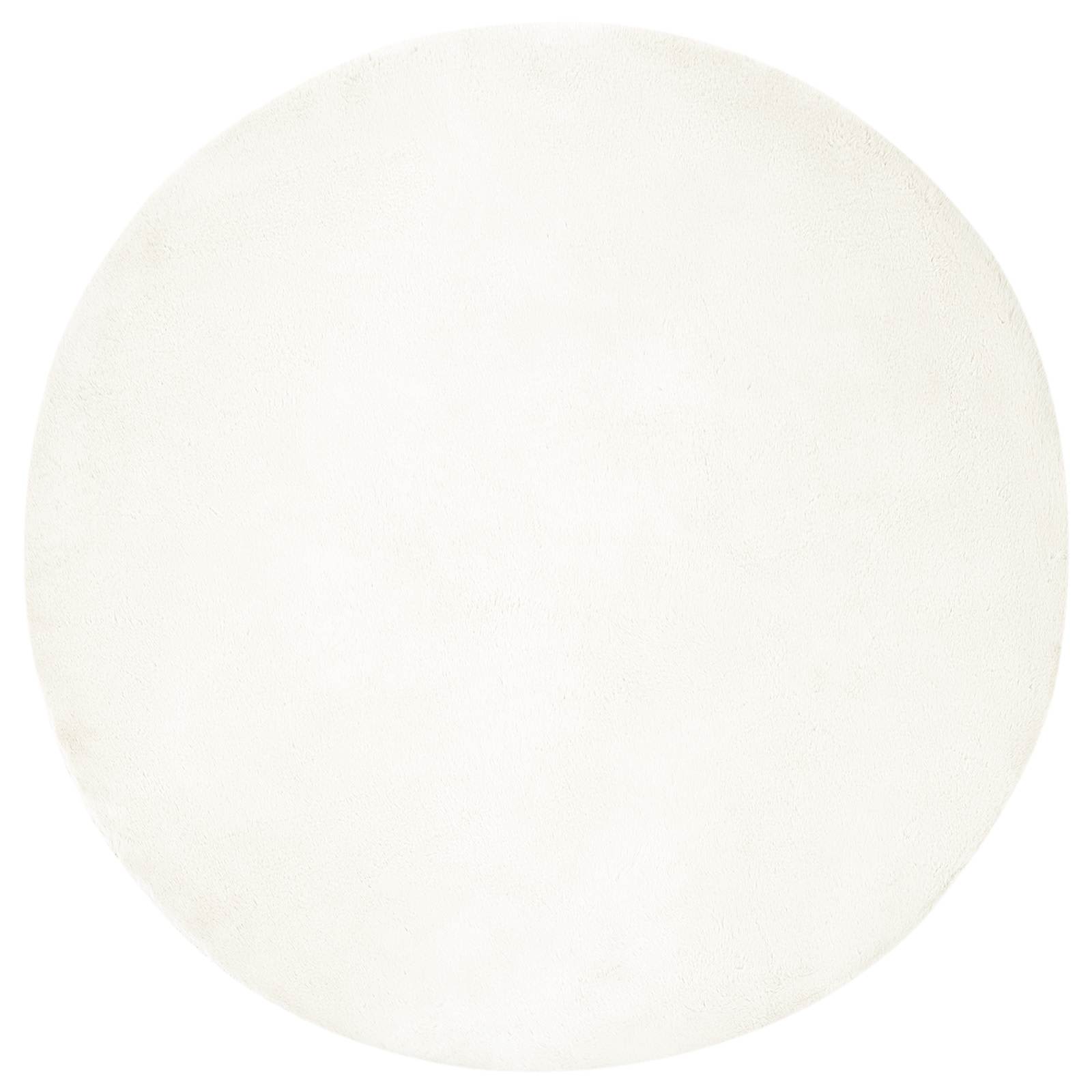 Vidaxl nep konijnenbont tapijt olite crème ø 200 cm polyester