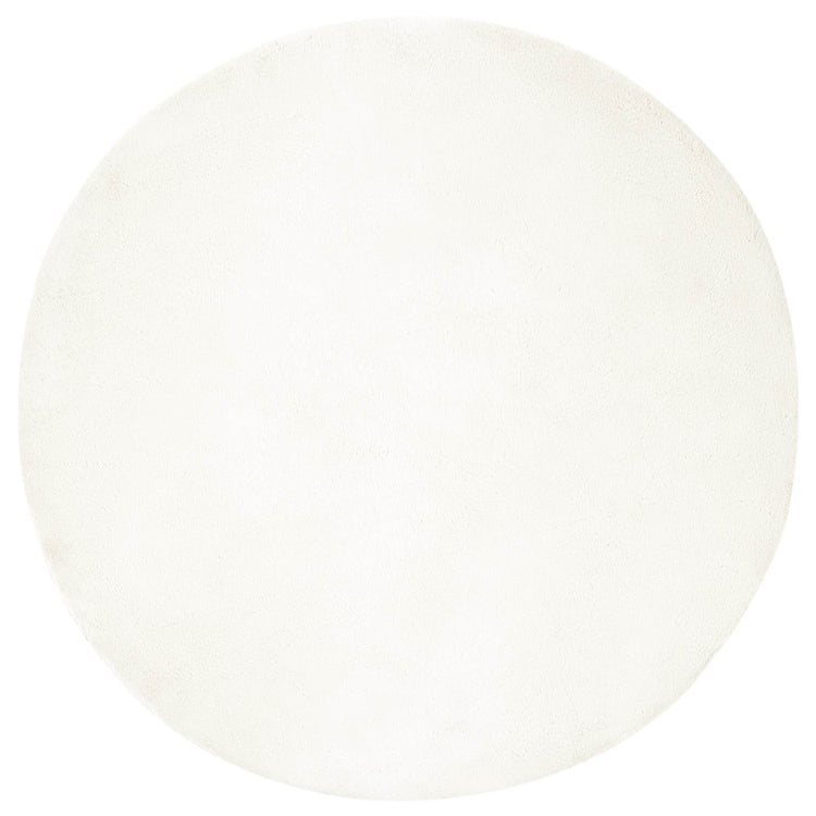 Vidaxl nep konijnenbont tapijt olite crème ø 200 cm polyester