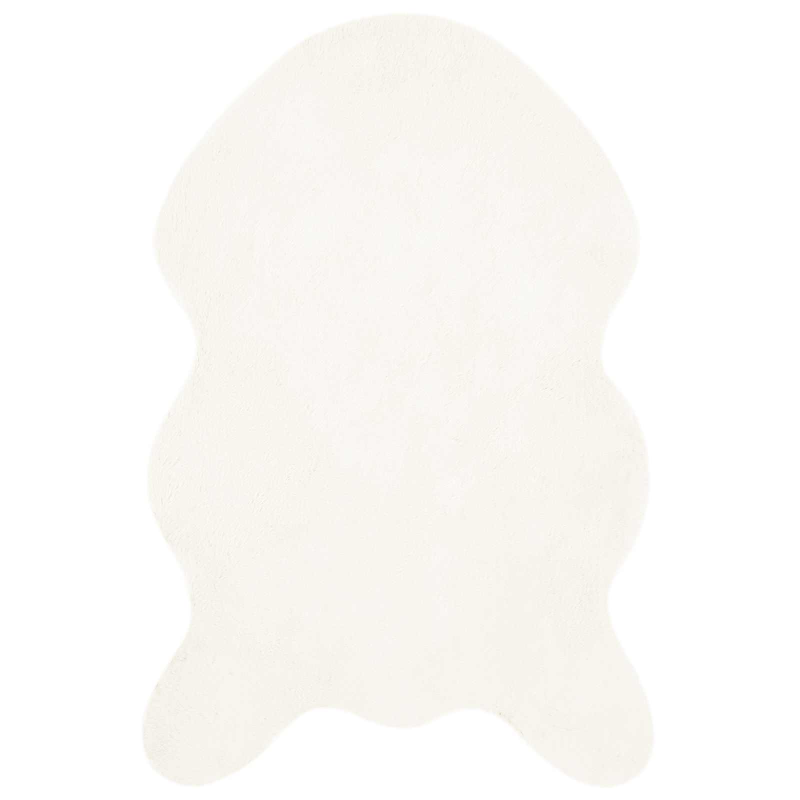 Vidaxl nep konijnenbont tapijt olite crème 60 x 90 cm polyester