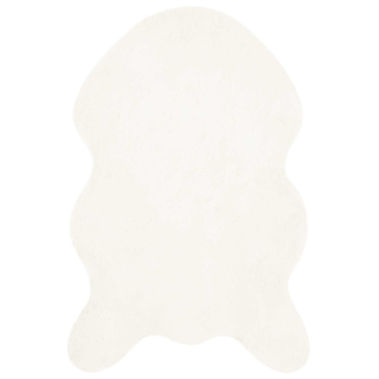 Vidaxl nep konijnenbont tapijt olite crème 60 x 90 cm polyester