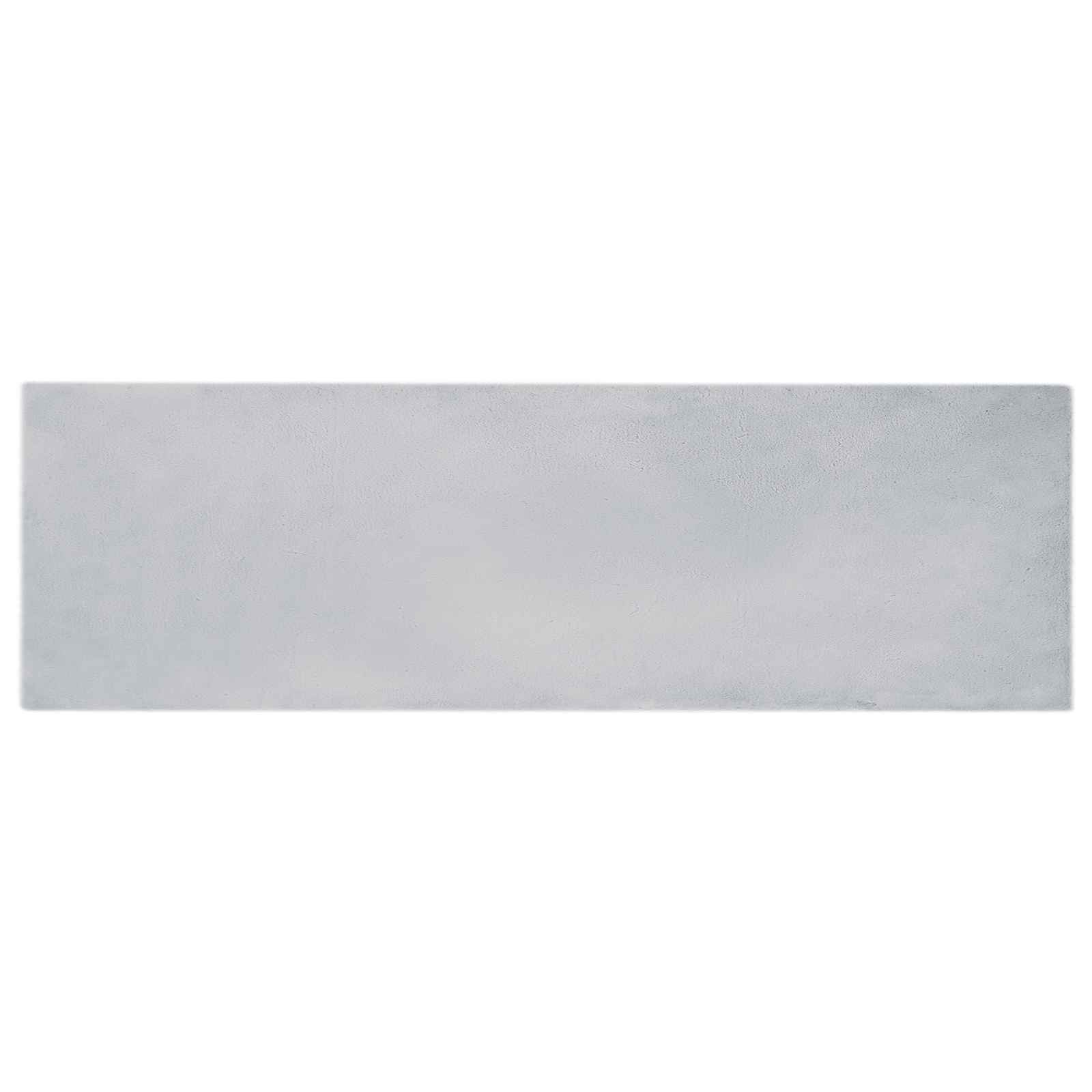 Vidaxl nep konijnenbont tapijt olite grijs 80 x 250 cm polyester