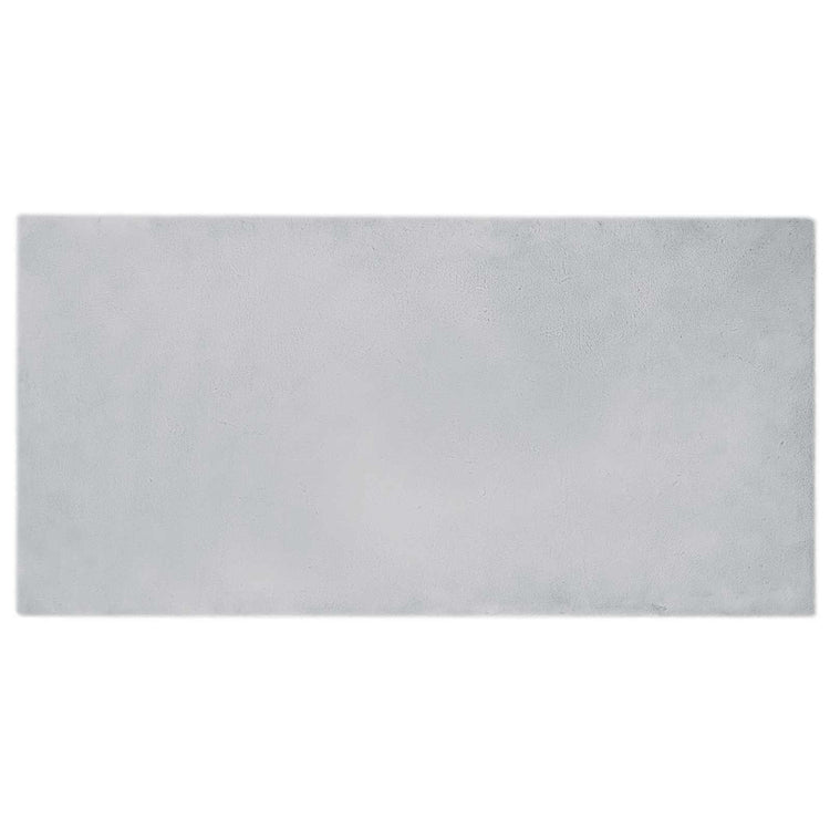 Vidaxl nep konijnenbont tapijt olite grijs 100 x 200 cm polyester