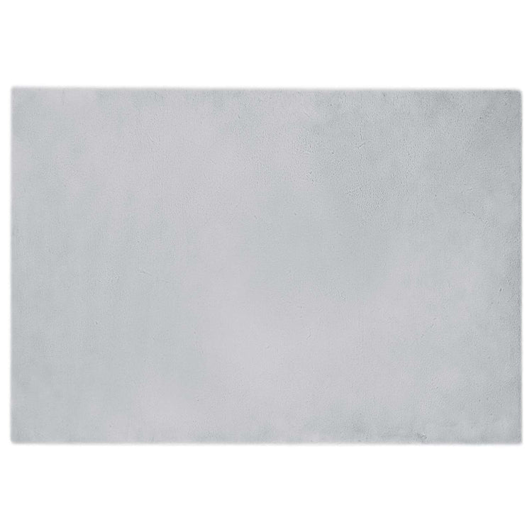 Vidaxl nep konijnenbont tapijt olite grijs 140 x 200 cm polyester