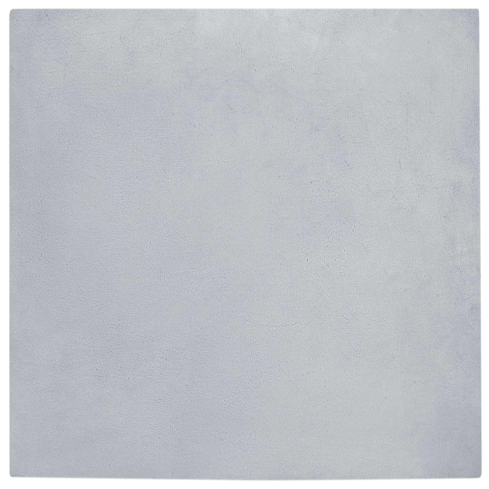 Vidaxl nep konijnenbont tapijt olite grijs 240 x 240 cm polyester