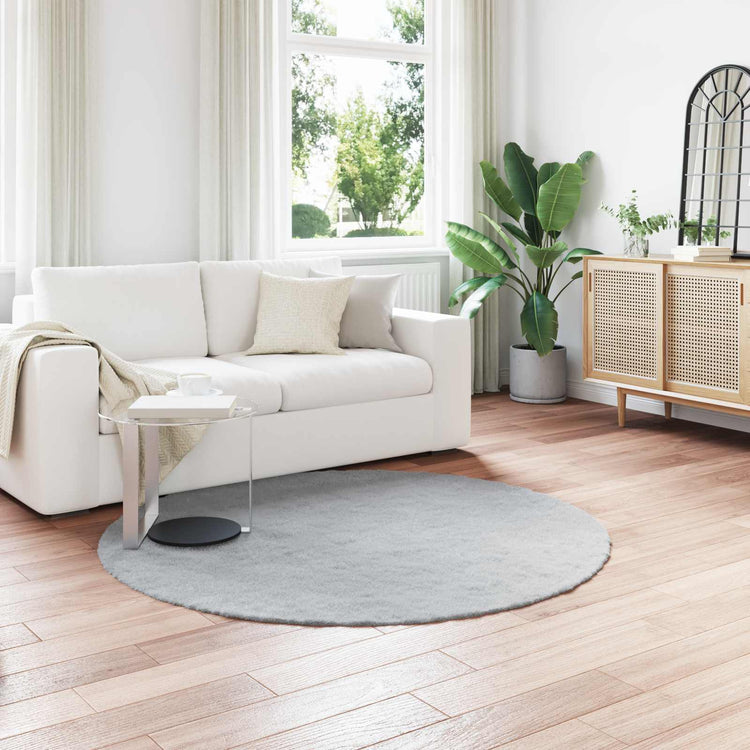 Vidaxl antislip vloerkleed van imitatie konijnenbont olite grijs