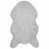 Vidaxl nep konijnenbont tapijt olite grijs 50 x 80 cm polyester