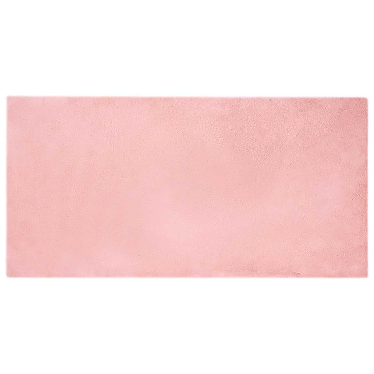 Vidaxl antislip vloerkleed van imitatie konijnenbont olite roze