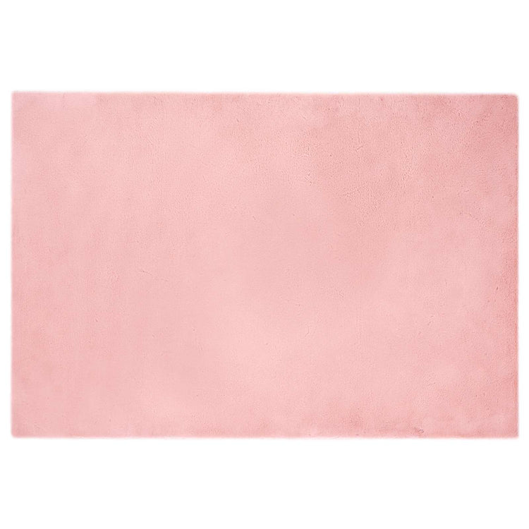 Vidaxl antislip vloerkleed van imitatie konijnenbont olite roze