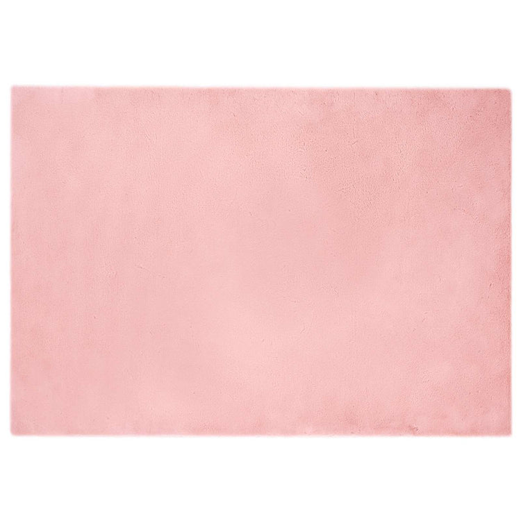 Vidaxl antislip vloerkleed van imitatie konijnenbont olite roze
