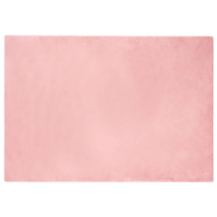 Vidaxl antislip vloerkleed van imitatie konijnenbont olite roze