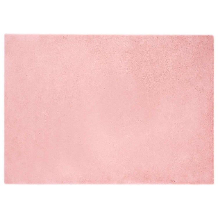 Vidaxl antislip vloerkleed van imitatie konijnenbont olite roze