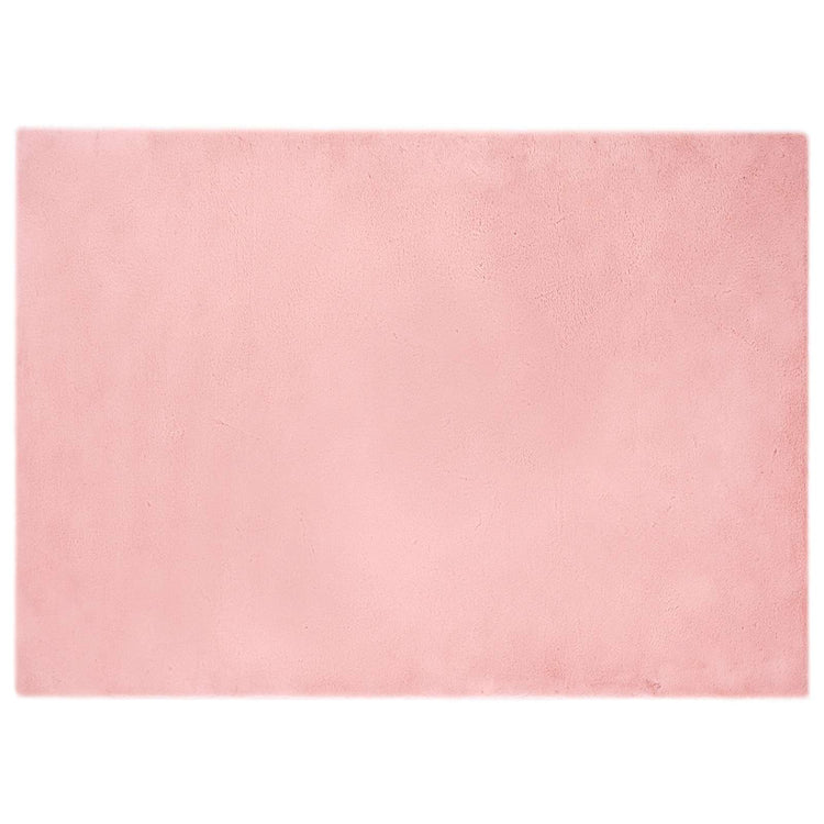 Vidaxl antislip vloerkleed van imitatie konijnenbont olite roze