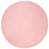 Vidaxl nep konijnenbont tapijt olite roze ø 80 cm polyester