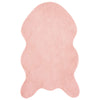 Vidaxl nep konijnenbont tapijt olite roze 50 x 80 cm polyester