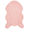 Vidaxl nep konijnenbont tapijt olite roze 60 x 90 cm polyester