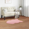 Vidaxl nep konijnenbont tapijt olite roze 80 x 120 cm polyester
